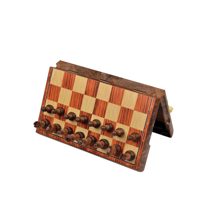 Travel Chess Set | Wood-Like Colours | Magnetic