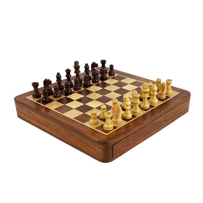 Travel Chess Set | Wooden | Magnetic | 25cm