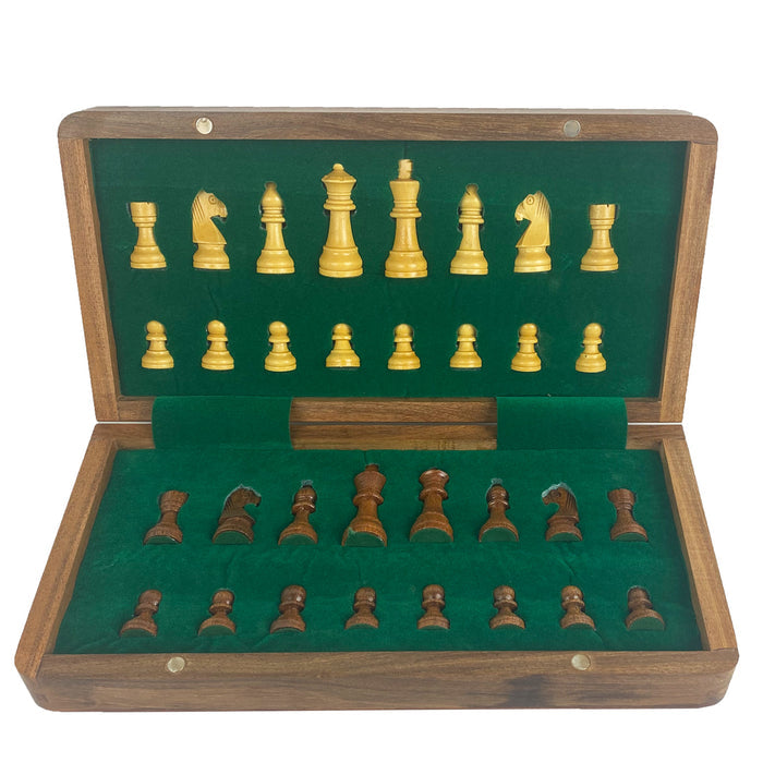 Travel Chess Set | Wooden | Magnetic | Folding | 30cm