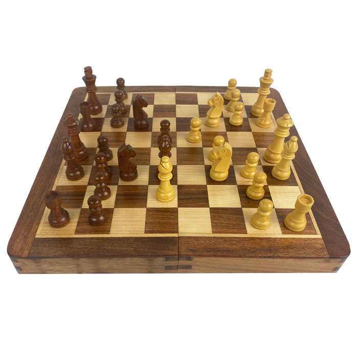 Travel Chess Set | Wooden | Magnetic | Folding | 30cm