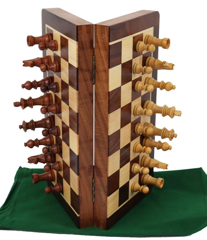 Travel Chess Set | Wooden | Magnetic | Folding | 30cm