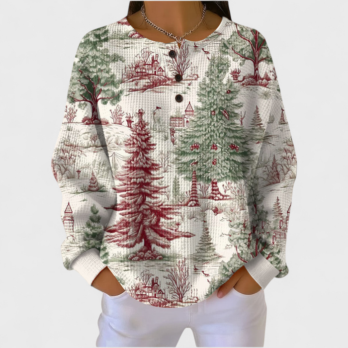 Tuovi - Winter Forest Waffle Henley