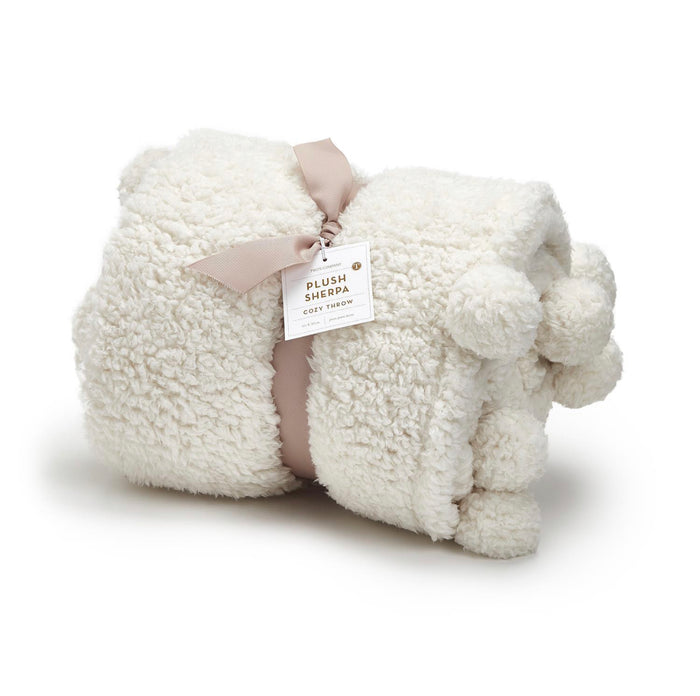 Two's Company - Soft & Cozy Sherpa Throw Blanket lol