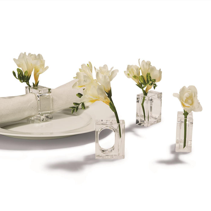 Two's Company | A La Carte Napkin Holder & Flower Vase Set of 4