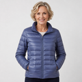 EMMA Ulla lightweight padded jacket in indigo, worn by a model