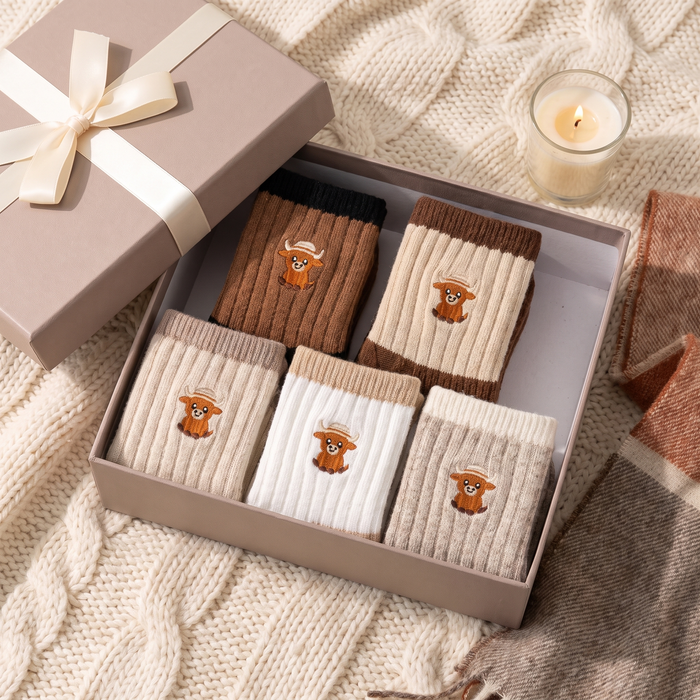 Untuva socks gift box with ribbed plush socks