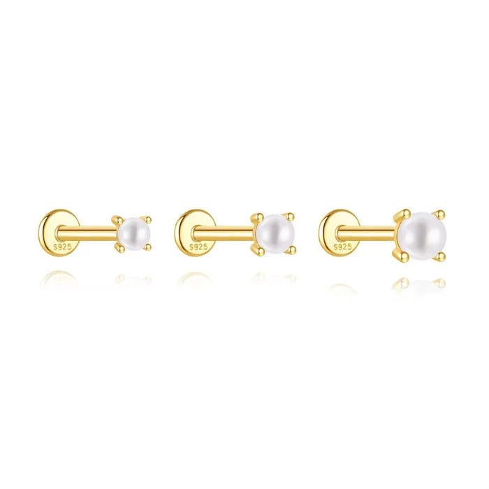 Valeria | Gold-Tone Delicate Paul Hoops with Modern Surface