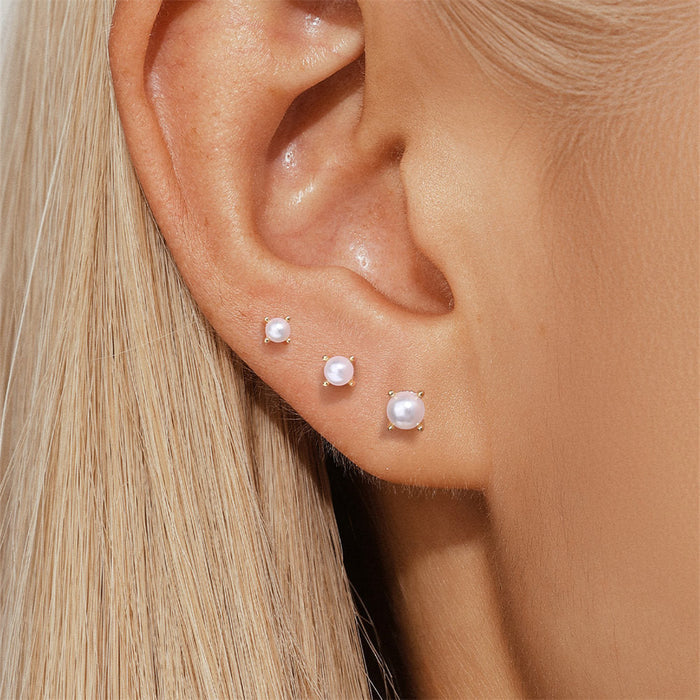Valeria | Gold-Tone Delicate Paul Hoops with Modern Surface