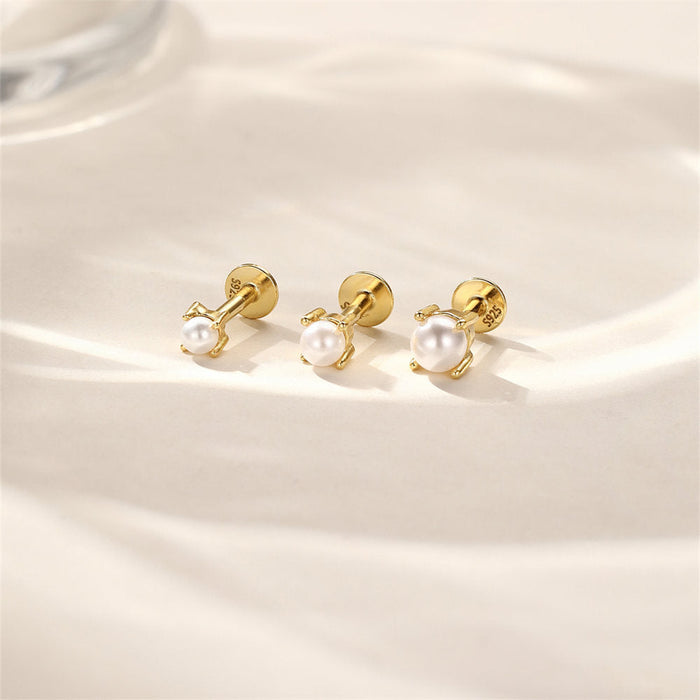 Valeria | Gold-Tone Delicate Paul Hoops with Modern Surface