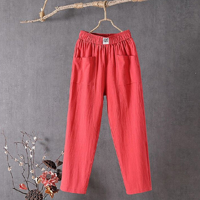 Valma - Flared Trousers with Flap Pockets