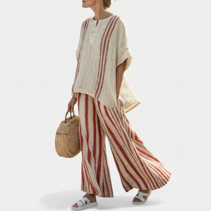 Vanessa | Elegant Set Striped Rojas