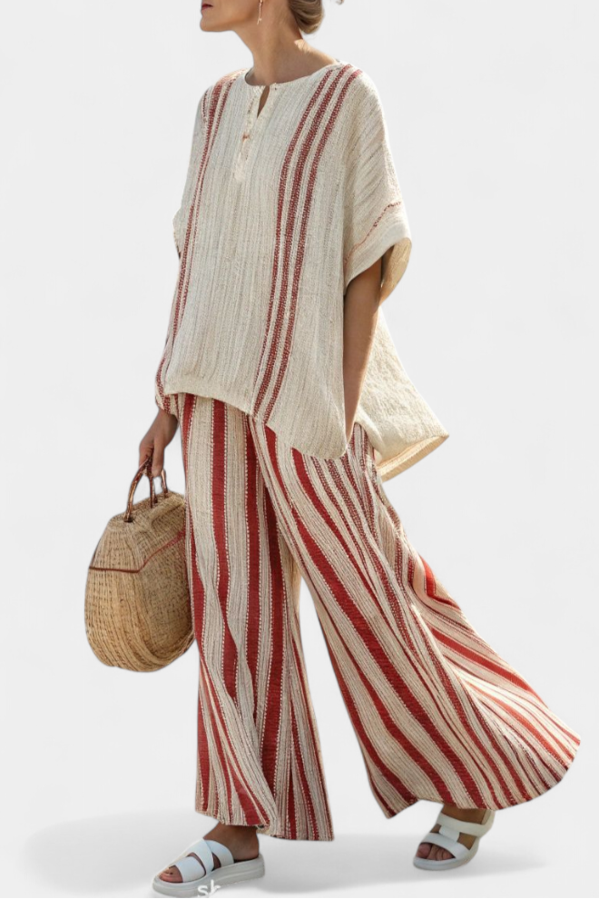 Vanessa | Elegant Set Striped Rojas
