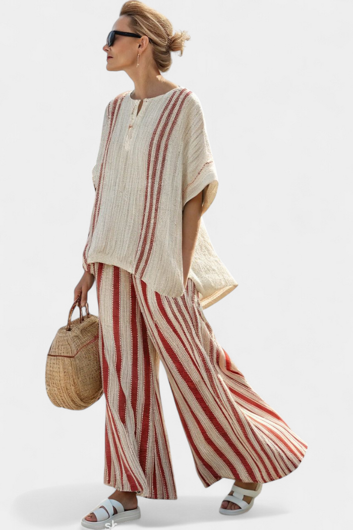 Vanessa | Elegant Set Striped Rojas