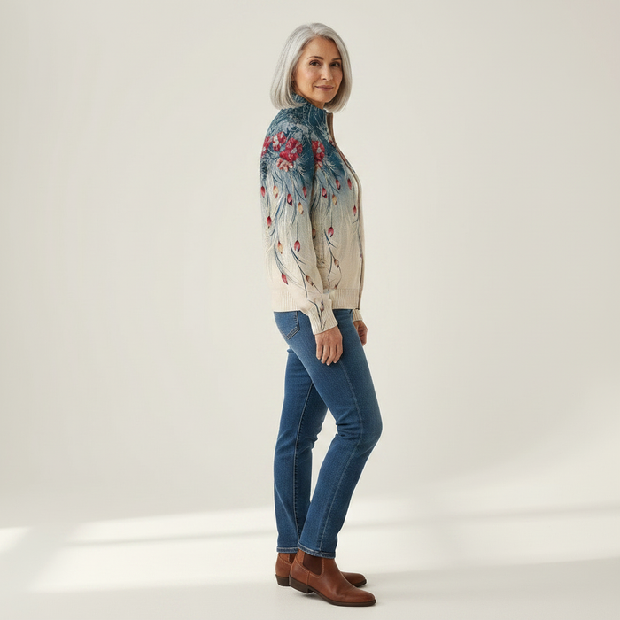 Vappu - Peacock Feather Zip Bomber