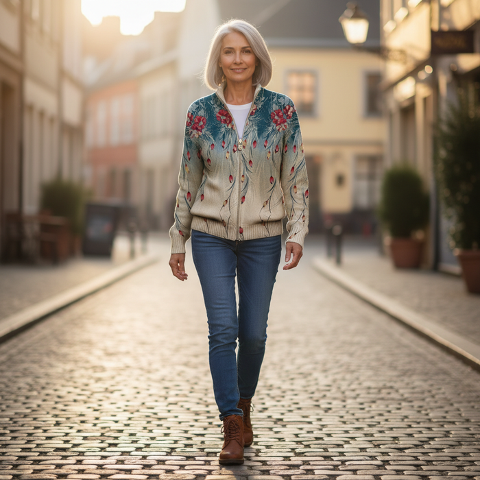 Vappu - Peacock Feather Zip Bomber