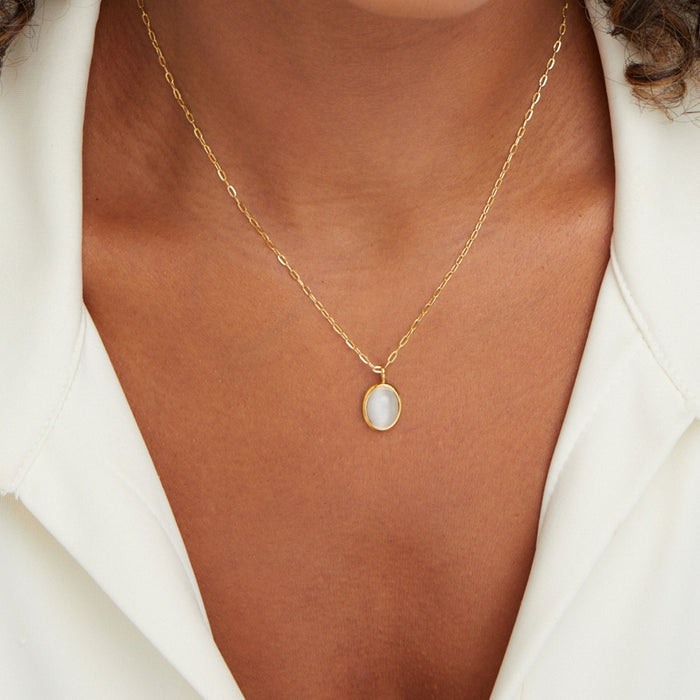 Veronika | Gold-Plated Double Necklace with Details Black