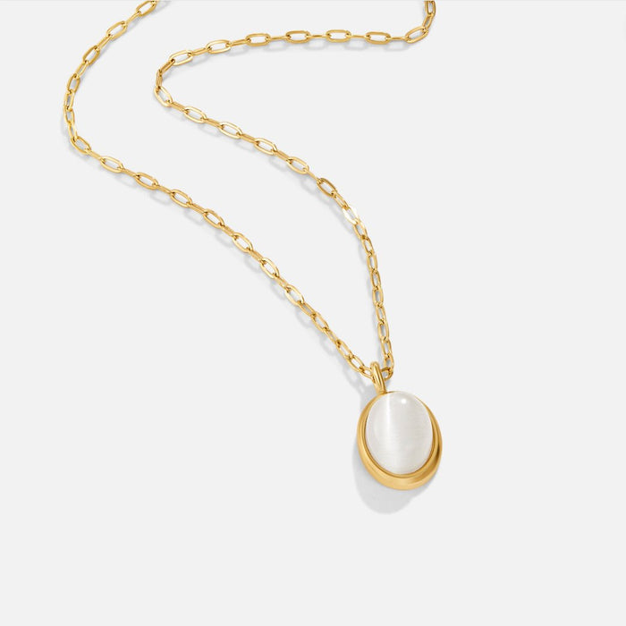 Veronika | Gold-Plated Double Necklace with Details Black