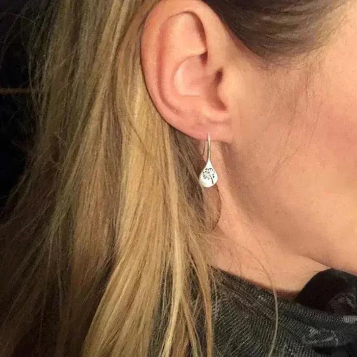 Veronika | Sterling Silver Cream 925 Color Earrings
