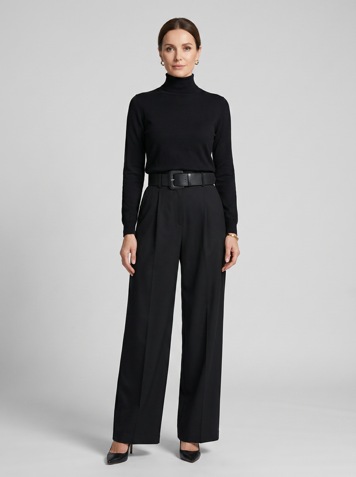 Victoire | Set Black with Neckline High and Trousers
