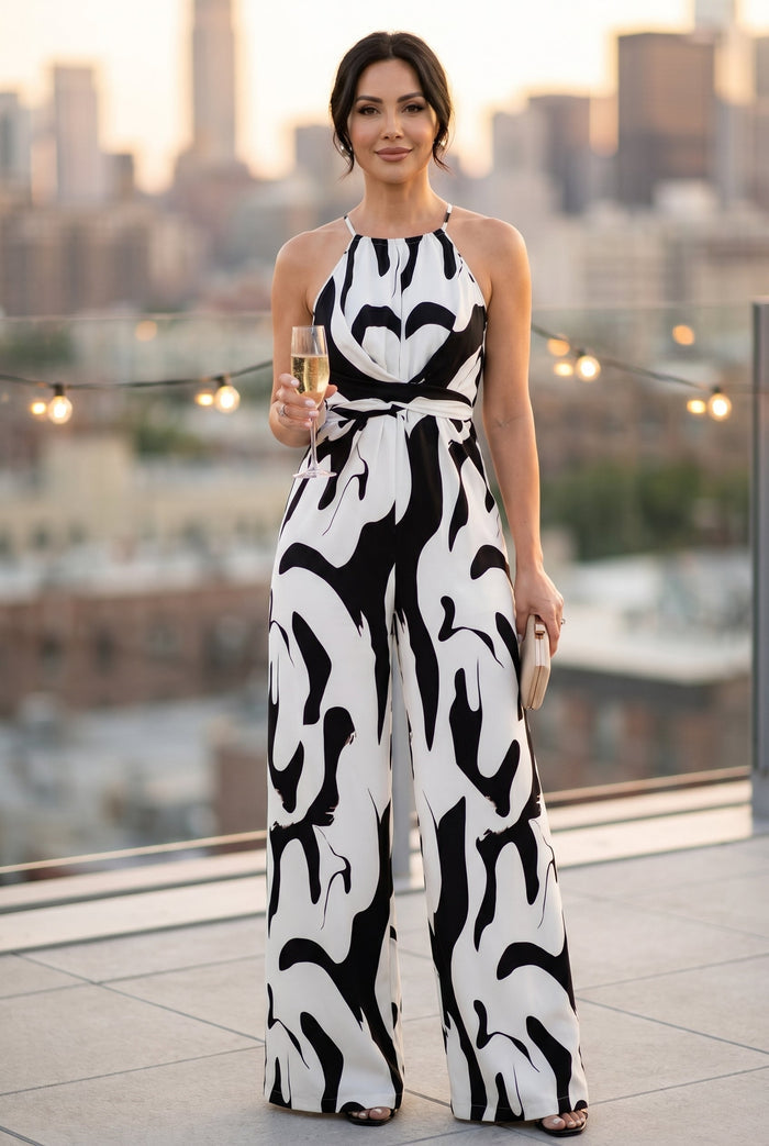 Victoria | Jumpsuit Halter Printed