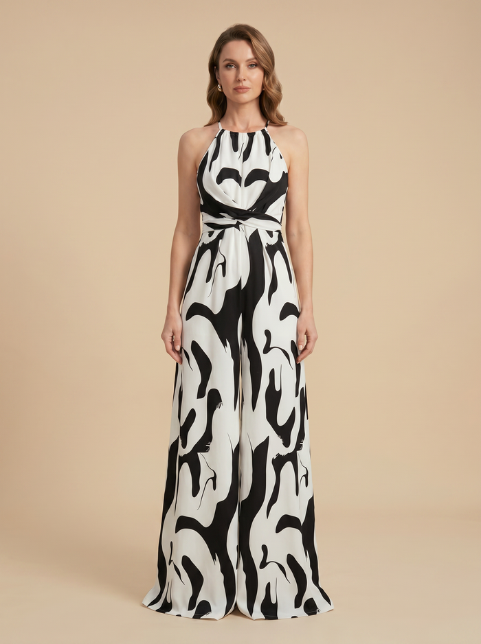Victoria | Jumpsuit Halter Printed