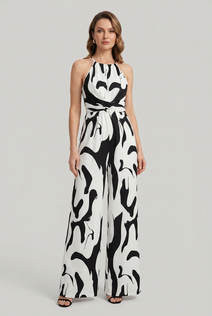 Victoria | Jumpsuit Halter Printed