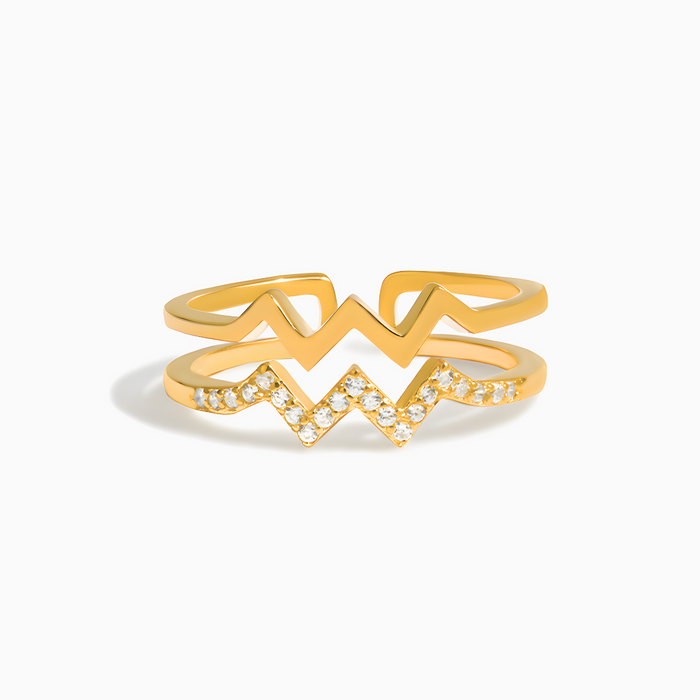 Victoria | Lightning Bolt Silver Ring
