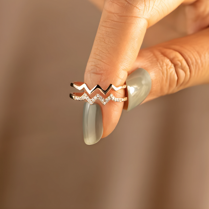 Victoria | Lightning Bolt Silver Ring