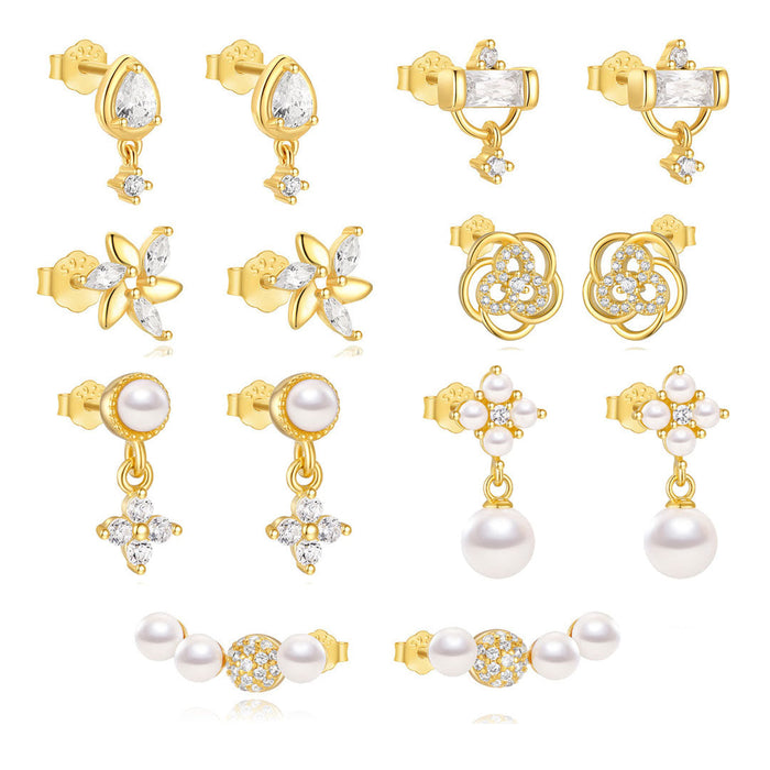 Viktorie | Gold-Plated Delicate Earrings with Soft Shine