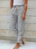 Vilma - Striped Drawstring Trousers