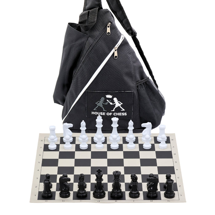 Vinyl Roll-Up Tournament Set |  50 mm Squares | Backpack