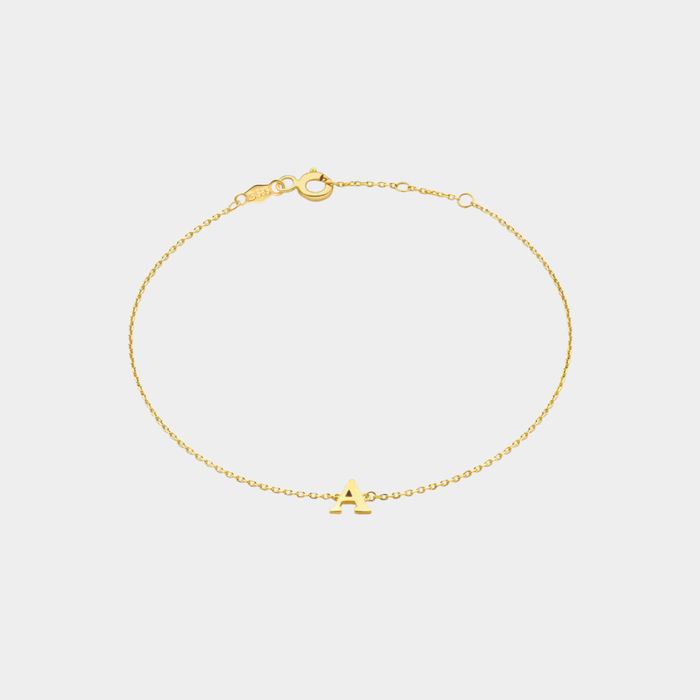 Vita | Gold-Plated Bracelet with Initial Signa
