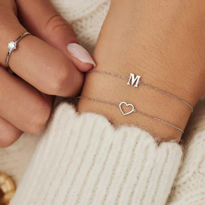 Vita | Gold-Plated Bracelet with Initial Signa