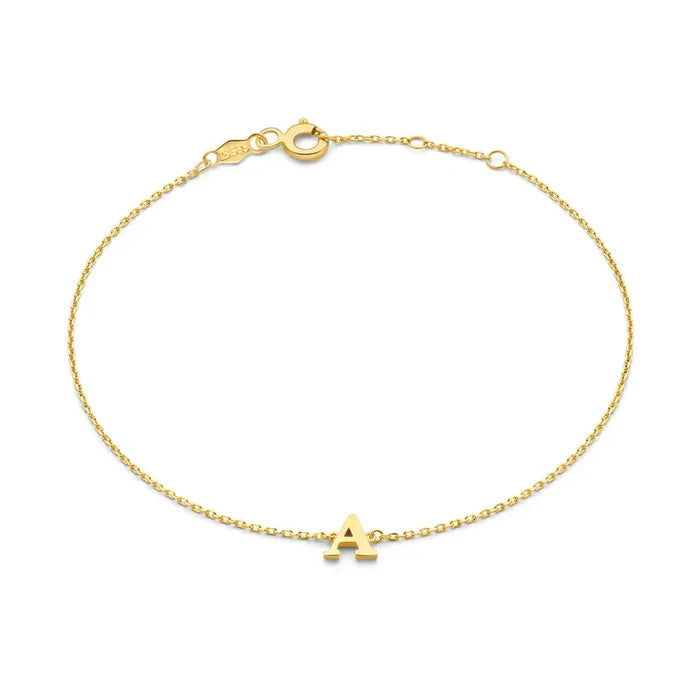 Vita | Gold-Plated Bracelet with Initial Signa