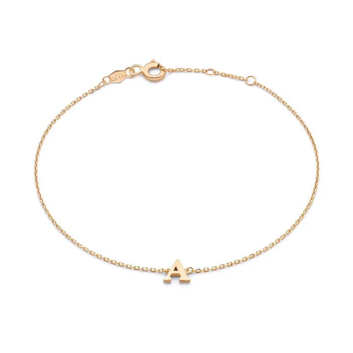 Vita | Gold-Plated Bracelet with Initial Signa