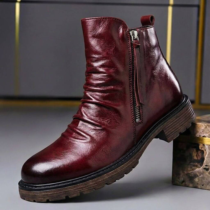Waxed Italian Leather Boots