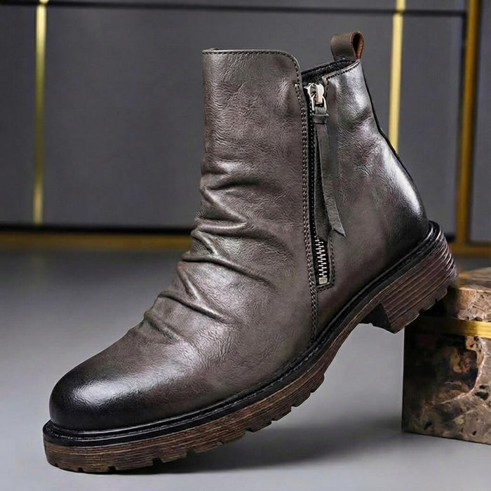 Waxed Italian Leather Boots
