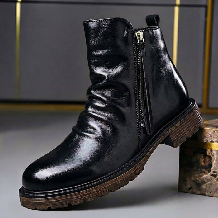 Waxed Italian Leather Boots