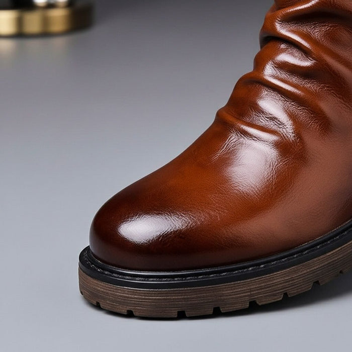 Waxed Italian Leather Boots