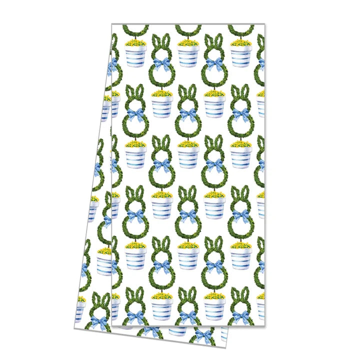 WH Hostess | Bunny Topiary Cotton Tea Towel