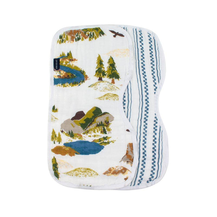 Wyoming & Western Stripe burp cloths