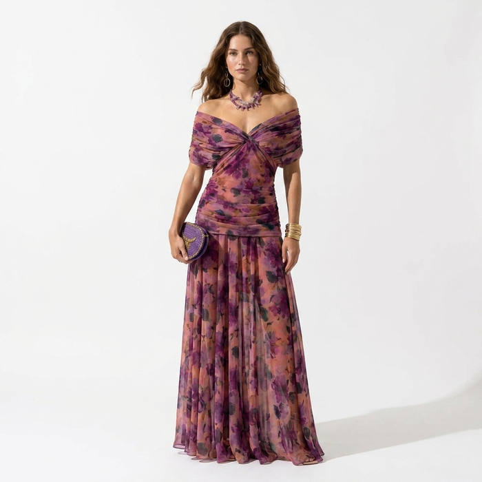 Xenia | Maxi Dress with V-Neck