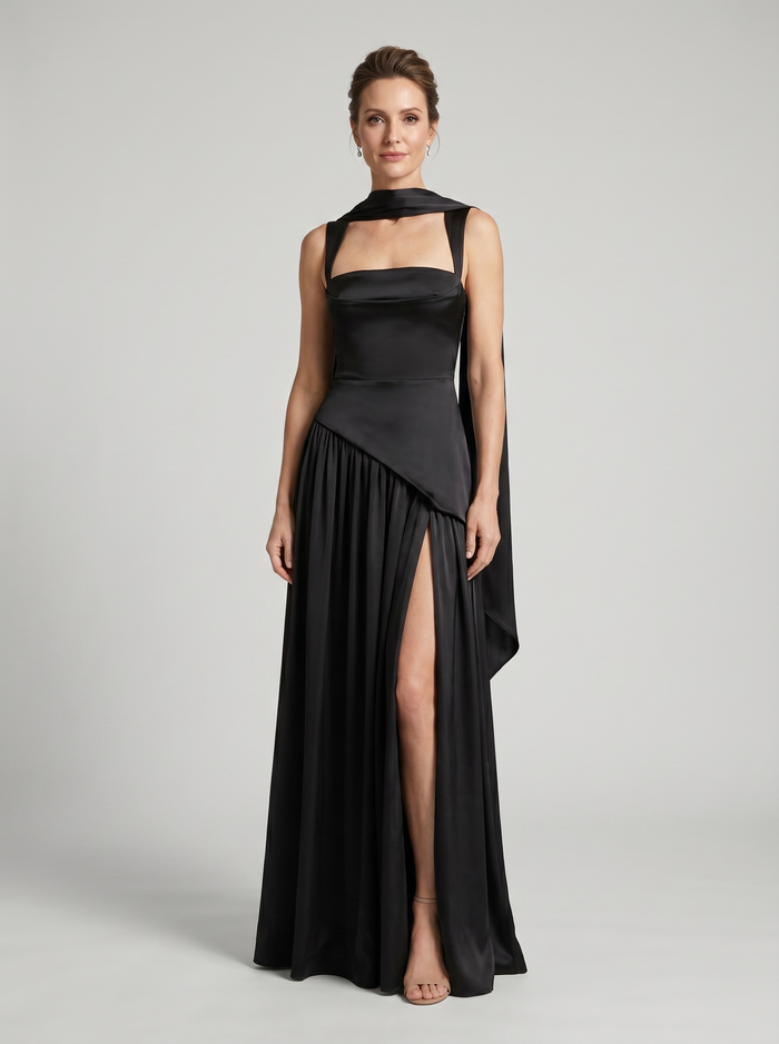 Zafira | Effect Lacquered Maxi Dress