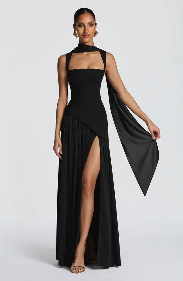 Zafira | Effect Lacquered Maxi Dress
