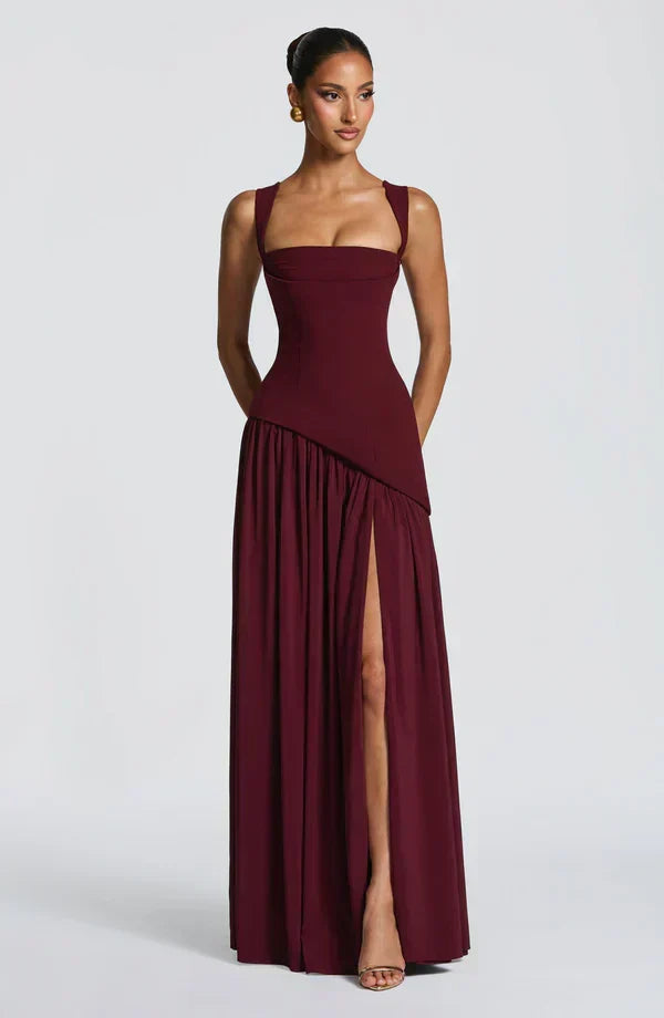 Zafira | Effect Lacquered Maxi Dress