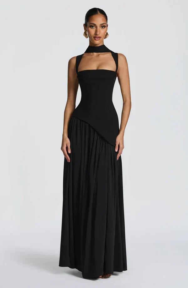 Zafira | Effect Lacquered Maxi Dress
