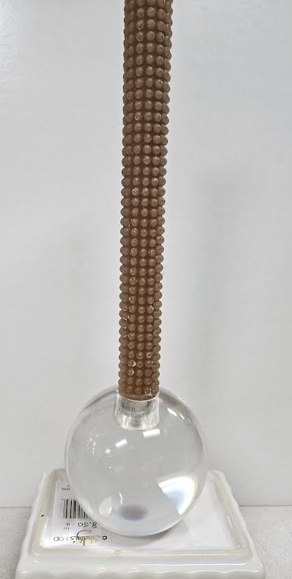 Zodax Round Crystal Glass Taper Holder