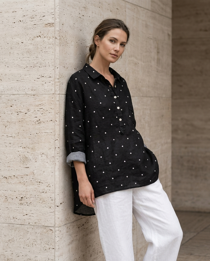 Zoe | Linen Elegant Summer Blouse